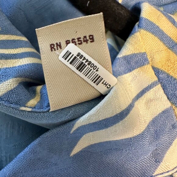 Tommy Bahama Mens Silk Blue Tropical Floral Short Sleeve Button-Down Shirt S - Picture 9 of 12